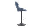 Chaise de bar pivotante MORY en tissu bleu – 51 x 53 cm | TIKAYLA