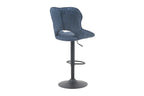 Chaise de bar pivotante MORY en tissu bleu – 51 x 53 cm | TIKAYLA