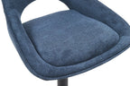 Chaise de bar pivotante MORY en tissu bleu – 51 x 53 cm | TIKAYLA