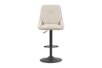 Chaise de bar pivotante SABA en tissu ecru – 50 x 60 cm | TIKAYLA
