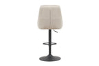 Chaise de bar pivotante SABA en tissu ecru – 50 x 60 cm | TIKAYLA