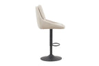 Chaise de bar pivotante SABA en tissu ecru – 50 x 60 cm | TIKAYLA