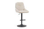 Chaise de bar pivotante SABA en tissu ecru – 50 x 60 cm | TIKAYLA