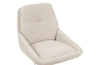 Chaise de bar pivotante SABA en tissu ecru – 50 x 60 cm | TIKAYLA