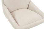Chaise de bar pivotante SABA en tissu ecru – 50 x 60 cm | TIKAYLA