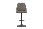 Chaise de bar pivotante SABA en tissu gris – 50 x 60 cm | TIKAYLA