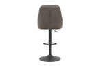 Chaise de bar pivotante SABA en tissu gris – 50 x 60 cm | TIKAYLA