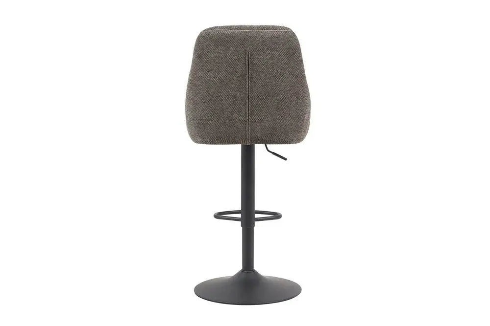Chaise de bar pivotante SABA en tissu gris – 50 x 60 cm | TIKAYLA