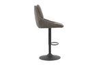 Chaise de bar pivotante SABA en tissu gris – 50 x 60 cm | TIKAYLA