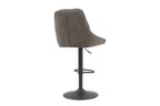 Chaise de bar pivotante SABA en tissu gris – 50 x 60 cm | TIKAYLA