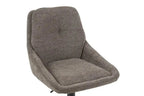 Chaise de bar pivotante SABA en tissu gris – 50 x 60 cm | TIKAYLA