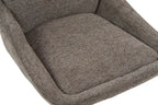 Chaise de bar pivotante SABA en tissu gris – 50 x 60 cm | TIKAYLA