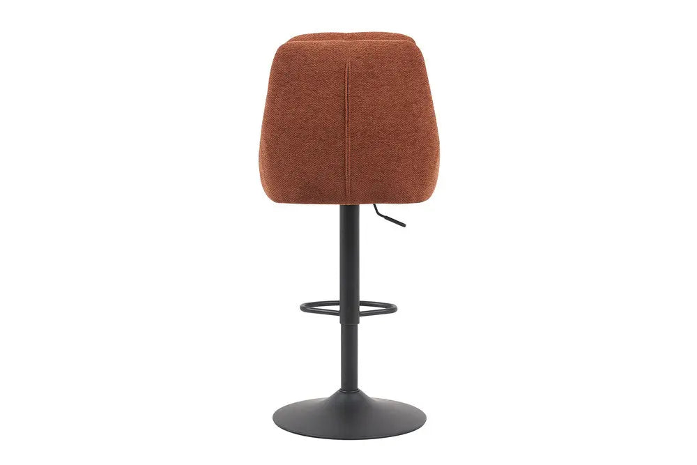 Chaise de bar pivotante SABA en tissu rouille – 50 x 60 cm | TIKAYLA