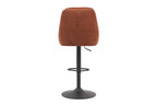 Chaise de bar pivotante SABA en tissu rouille – 50 x 60 cm | TIKAYLA