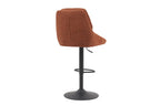 Chaise de bar pivotante SABA en tissu rouille – 50 x 60 cm | TIKAYLA