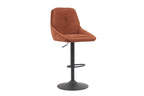 Chaise de bar pivotante SABA en tissu rouille – 50 x 60 cm | TIKAYLA