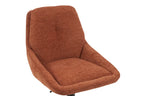 Chaise de bar pivotante SABA en tissu rouille – 50 x 60 cm | TIKAYLA