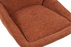 Chaise de bar pivotante SABA en tissu rouille – 50 x 60 cm | TIKAYLA