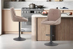 Chaise de bar pivotante SABA en tissu sable – 50 x 60 cm | TIKAYLA