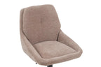 Chaise de bar pivotante SABA en tissu sable – 50 x 60 cm | TIKAYLA