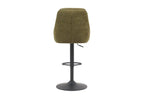 Chaise de bar pivotante SABA en tissu vert – 50 x 60 cm | TIKAYLA