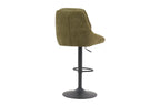 Chaise de bar pivotante SABA en tissu vert – 50 x 60 cm | TIKAYLA
