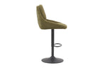 Chaise de bar pivotante SABA en tissu vert – 50 x 60 cm | TIKAYLA