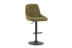 Chaise de bar pivotante SABA en tissu vert – 50 x 60 cm | TIKAYLA