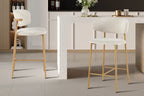 Chaise de bar COYA Naturel et Beige – 51 x 50 cm | TIKAYLA
