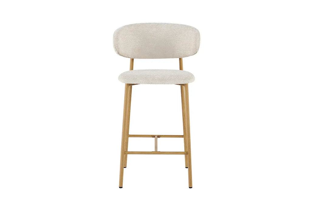 Chaise de bar COYA Naturel et Beige – 51 x 50 cm | TIKAYLA