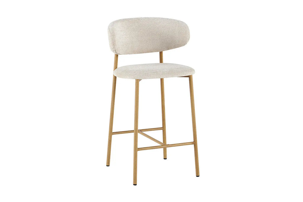 Chaise de bar COYA Naturel et Beige – 51 x 50 cm | TIKAYLA