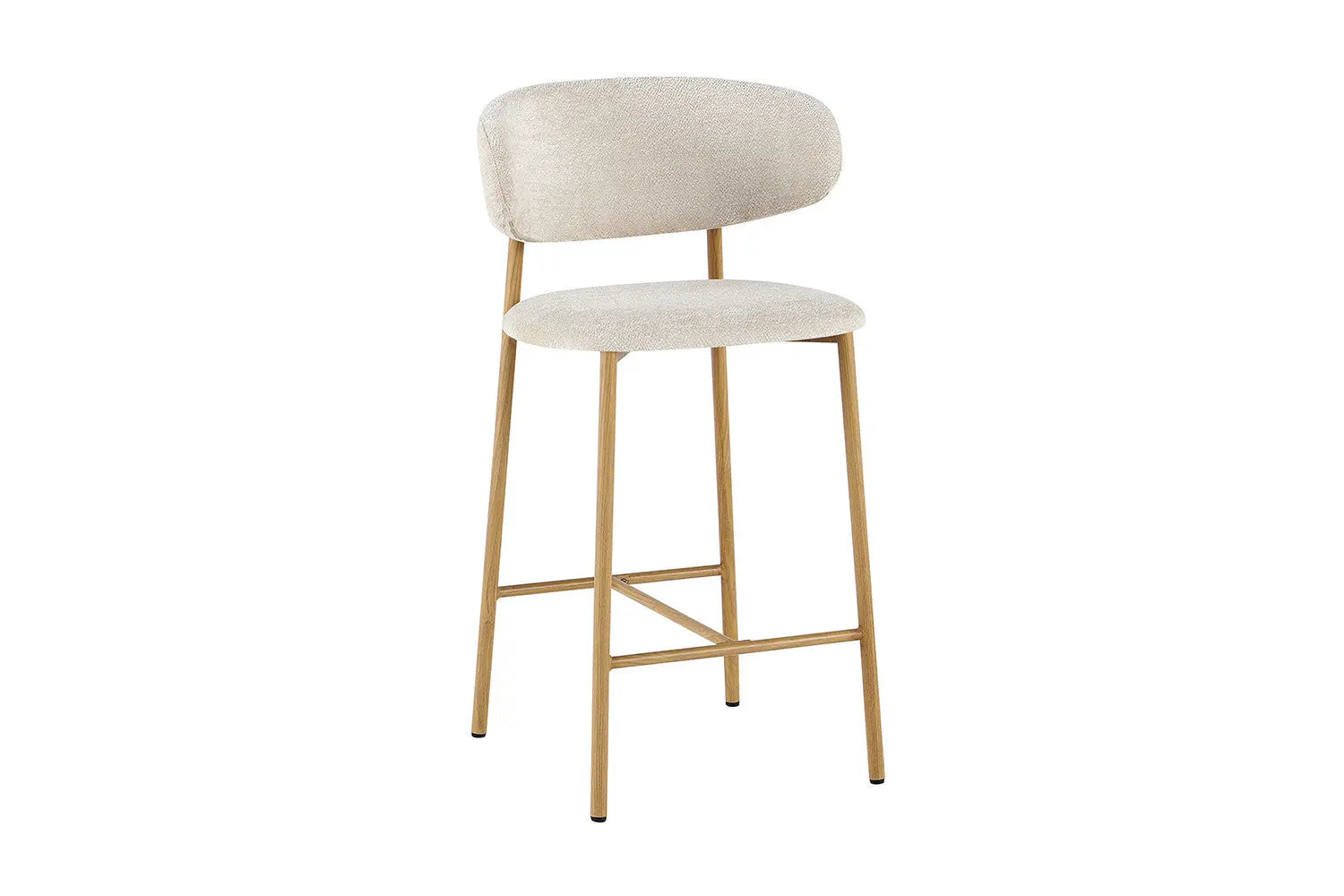 Chaise de bar COYA Naturel et Beige – 51 x 50 cm | TIKAYLA