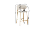 Chaise de bar COYA Naturel et Beige – 51 x 50 cm | TIKAYLA