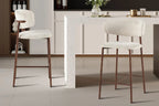 Chaise de bar COYA Noyer et Beige – 51 x 50 cm | TIKAYLA