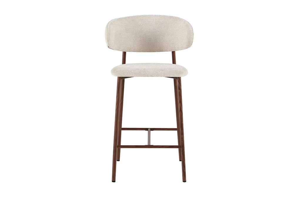 Chaise de bar COYA Noyer et Beige – 51 x 50 cm | TIKAYLA