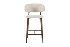Chaise de bar COYA Noyer et Beige – 51 x 50 cm | TIKAYLA