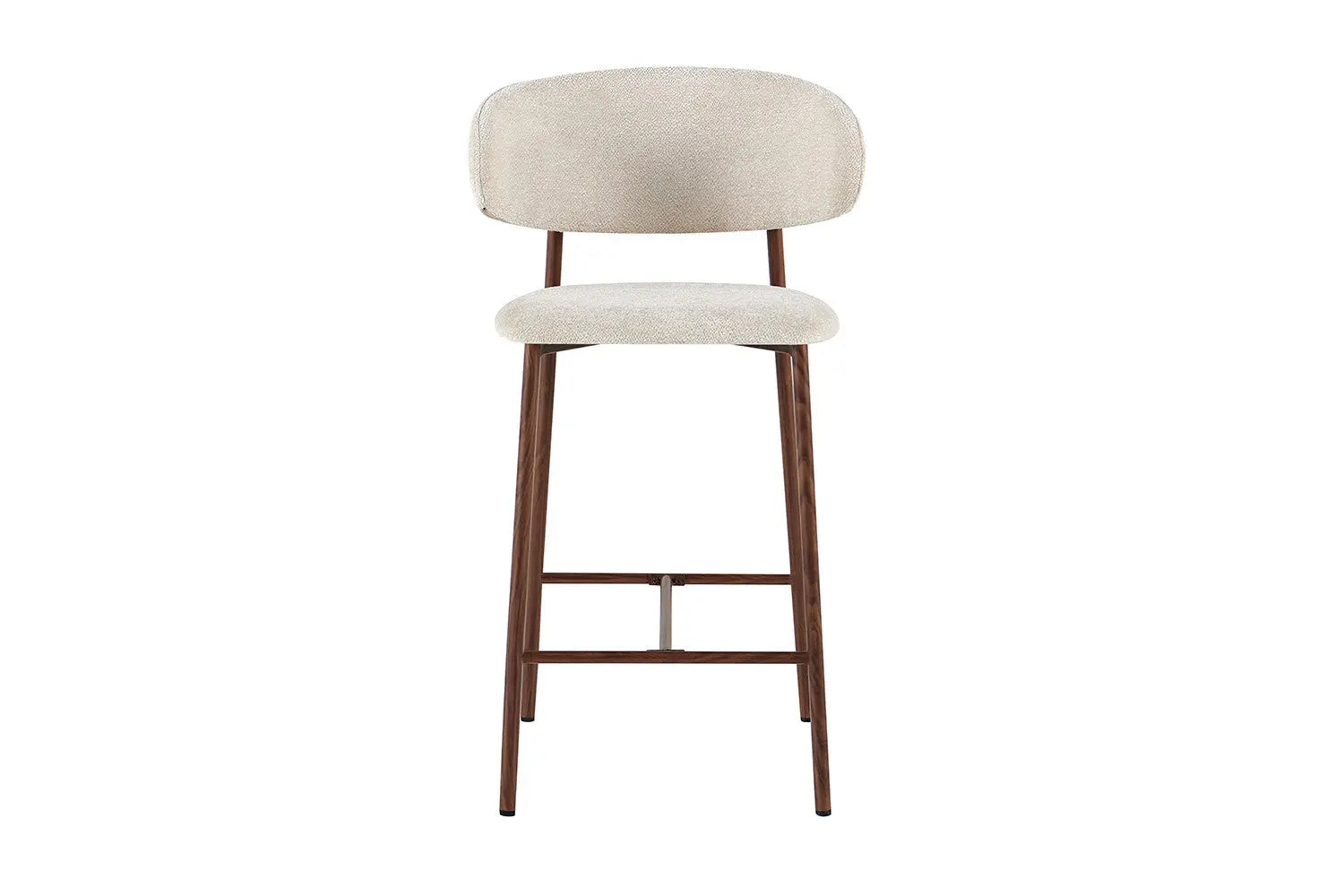 Chaise de bar COYA Noyer et Beige – 51 x 50 cm | TIKAYLA
