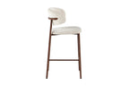 Chaise de bar COYA Noyer et Beige – 51 x 50 cm | TIKAYLA