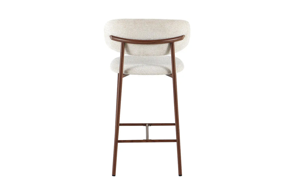 Chaise de bar COYA Noyer et Beige – 51 x 50 cm | TIKAYLA