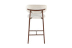 Chaise de bar COYA Noyer et Beige – 51 x 50 cm | TIKAYLA