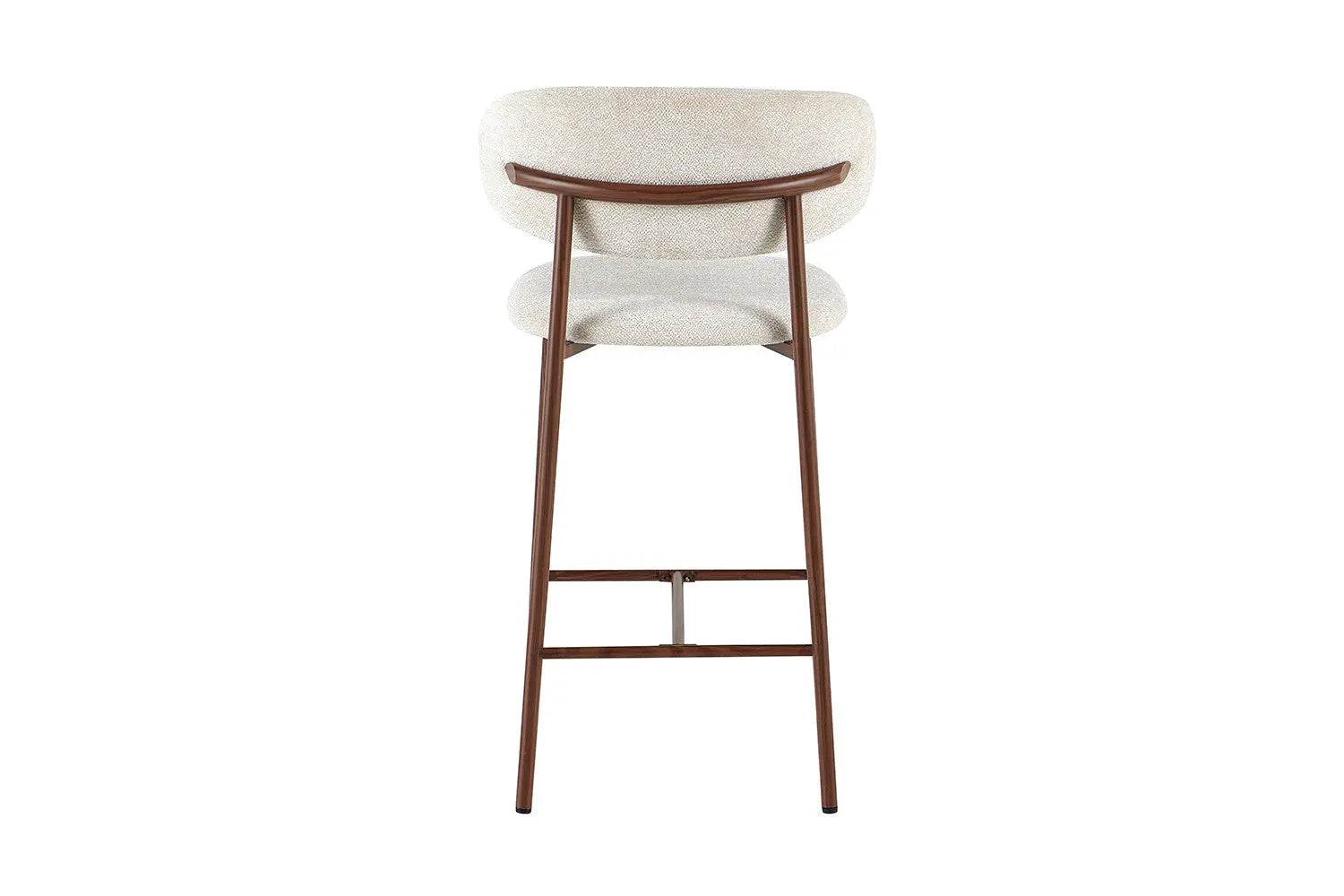 Chaise de bar COYA Noyer et Beige – 51 x 50 cm | TIKAYLA