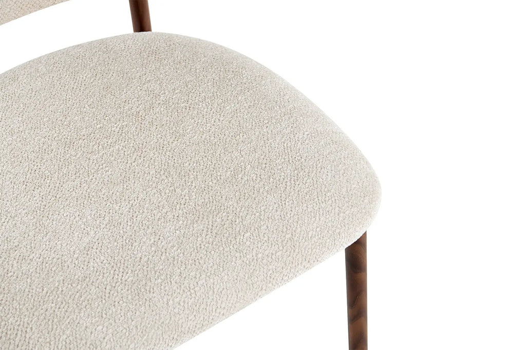 Chaise de bar COYA Noyer et Beige – 51 x 50 cm | TIKAYLA
