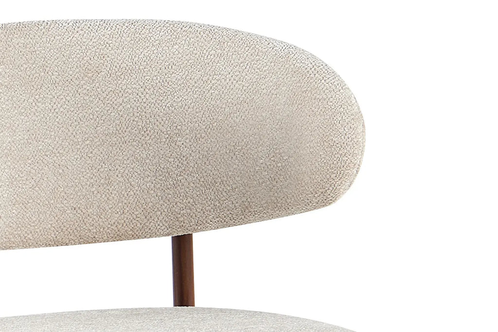 Chaise de bar COYA Noyer et Beige – 51 x 50 cm | TIKAYLA