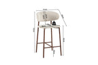 Chaise de bar COYA Noyer et Beige – 51 x 50 cm | TIKAYLA