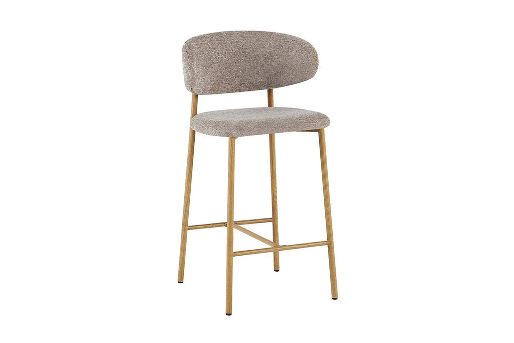 Chaise de bar COYA Naturel et Sable – 51 x 50 cm | TIKAYLA