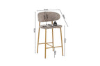 Chaise de bar COYA Naturel et Sable – 51 x 50 cm | TIKAYLA