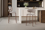 Chaise de bar COYA Noyer et Sable – 51 x 50 cm | TIKAYLA