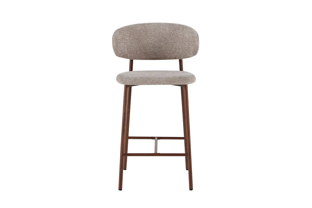 Chaise de bar COYA Noyer et Sable – 51 x 50 cm | TIKAYLA