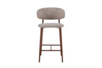 Chaise de bar COYA Noyer et Sable – 51 x 50 cm | TIKAYLA
