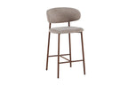 Chaise de bar COYA Noyer et Sable – 51 x 50 cm | TIKAYLA